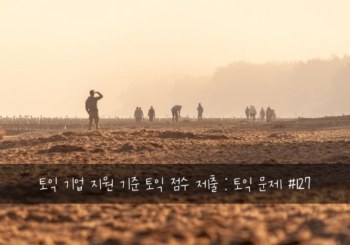 토익 기업 지원 기준 토익 점수 제출 : 토익 문제 #127