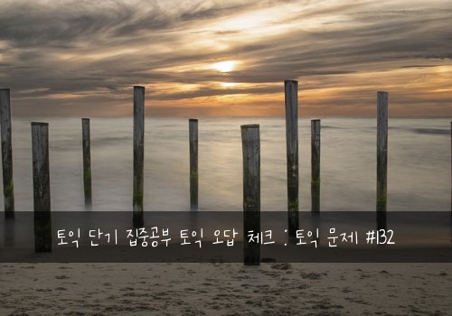 토익 단기 집중공부 토익 오답 체크 : 토익 문제 #132