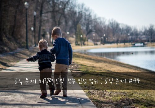 토익 문제 해결력 토익 점수 인정 범위 : 토익 문제 #144