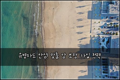 유병자도 안심! 맞춤 암 보장 가입 전략