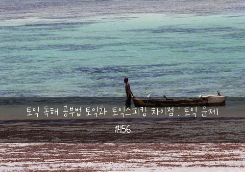 토익 독해 공부법 토익과 토익스피킹 차이점 : 토익 문제 #156