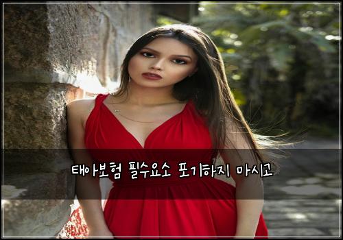 태아보험 필수요소  포기하지 마시고