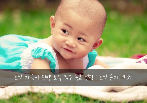 토익 재응시 전략 토익 점수 목표 설정 : 토익 문제 #134