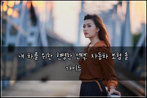  내 차를 위한 현명한 선택: 자동차 보험 올 가이드