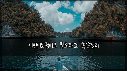 어린이보험비교 필요하죠 쏙쏙정리