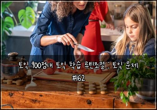 토익 900점대 토익 학습 루틴조절 : 토익 문제 #162