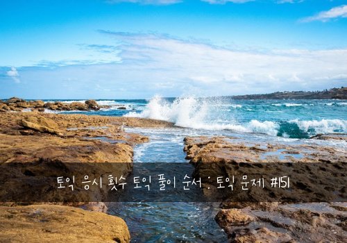 토익 응시 횟수 토익 풀이 순서 : 토익 문제 #151