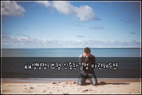 aia생명정기보험 신중한결정  마련해두면