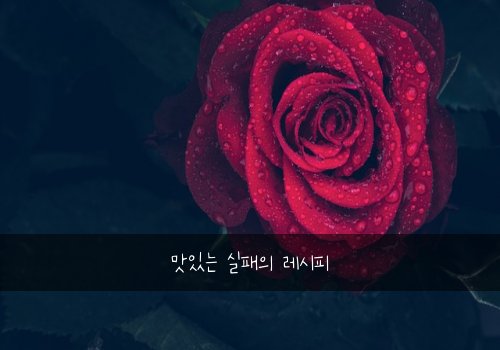 맛있는 실패의 레시피