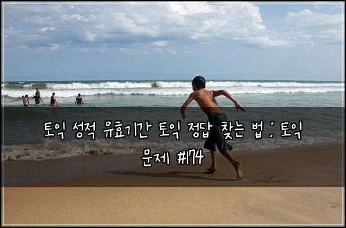 토익 성적 유효기간 토익 정답 찾는 법 : 토익 문제 #174