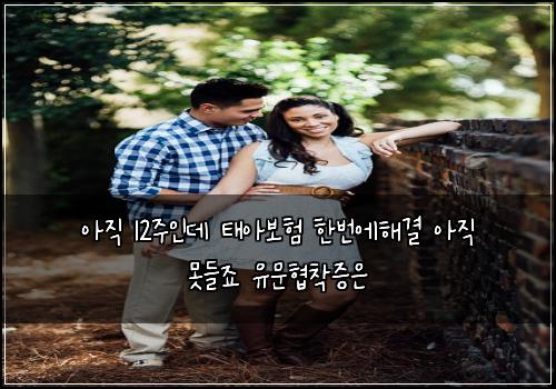 아직 12주인데 태아보험 한번에해결  아직 못들죠 유문협착증은