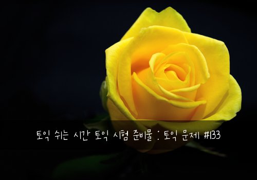 토익 쉬는 시간 토익 시험 준비물 : 토익 문제 #133