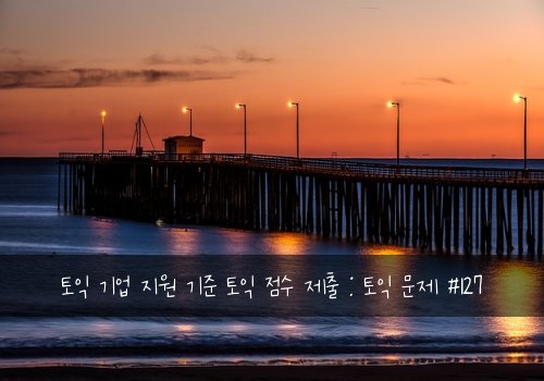 토익 기업 지원 기준 토익 점수 제출 : 토익 문제 #127