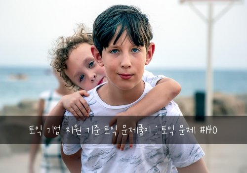 토익 기업 지원 기준 토익 문제풀이 : 토익 문제 #140