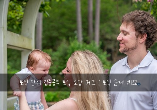 토익 단기 집중공부 토익 오답 체크 : 토익 문제 #132