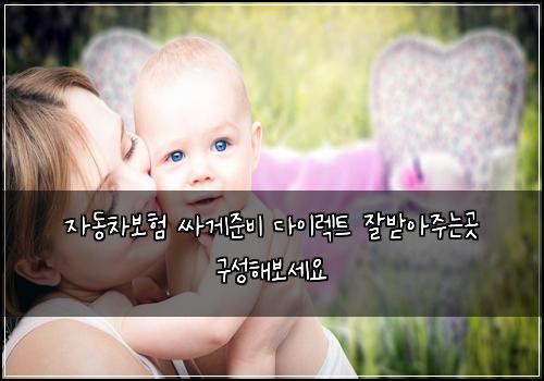 자동차보험 싸게준비  다이렉트 잘받아주는곳 구성해보세요
