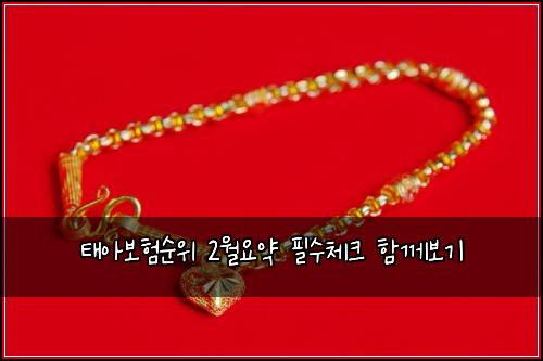 태아보험순위 2월요약 필수체크 함께보기