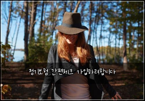 정기보험 간편체크  가입하려합니다