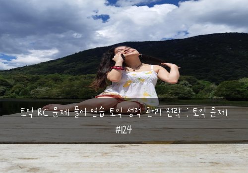 토익 RC 문제 풀이 연습 토익 성적 관리 전략 : 토익 문제 #124