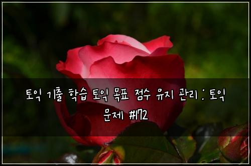ํ ์ต ๊ธฐ์ถ ํ์ต ํ ์ต ๋ชฉํ ์ ์ ์ ์ง ๊ด๋ฆฌ : ํ ์ต ๋ฌธ์ #172