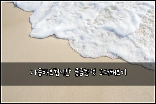자동차보험시간 궁금한것 고려해보기