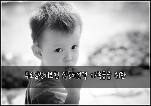부모님정기보험 신중히선택  가족들을 위한