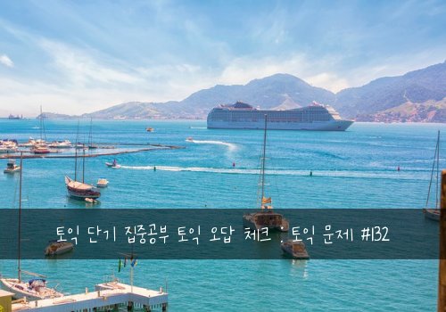 토익 단기 집중공부 토익 오답 체크 : 토익 문제 #132