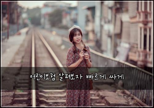 어린이보험 살펴보자  빠르게 싸게