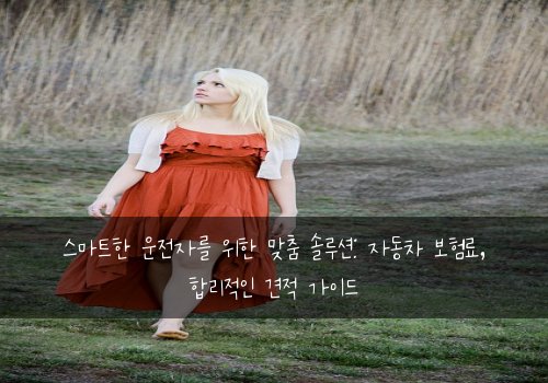  스마트한 운전자를 위한 맞춤 솔루션: 자동차 보험료, 합리적인 견적 가이드