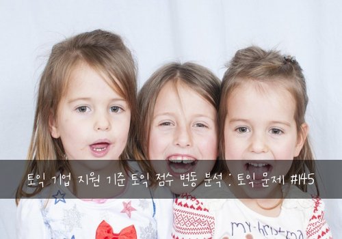 토익 기업 지원 기준 토익 점수 변동 분석 : 토익 문제 #145