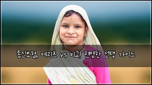 종신보험, 메리츠 vs 비교! 현명한 선택 가이드
