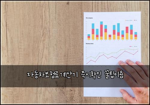 자동차보험료계산기 즉시확인 꿀팁이욤