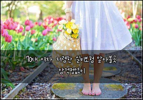 70대 여자 저렴한 실비보험 알아볼곳  암걱정없이