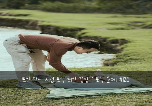 토익 단어 시험 토익 최신 경향 : 토익 문제 #120