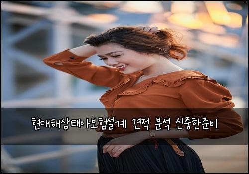 현대해상태아보험설계 견적 분석 신중한준비
