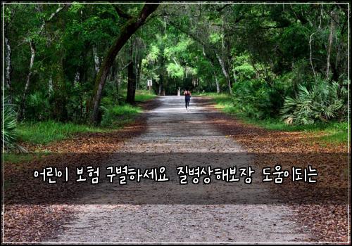 어린이 보험 구별하세요  질병상해보장 도움이되는
