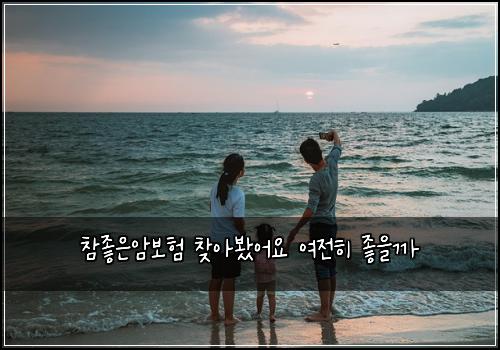 참좋은암보험 찾아봤어요  여전히 좋을까