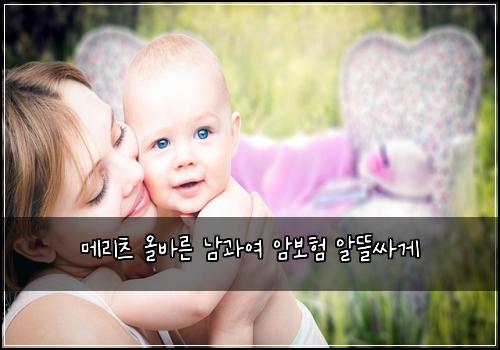 메리츠 올바른 남과여 암보험 알뜰싸게 