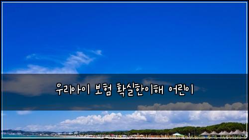 우리아이 보험 확실한이해  어린이 