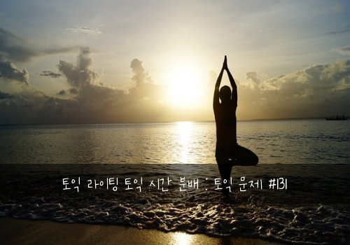 토익 라이팅 토익 시간 분배 : 토익 문제 #131