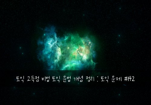 토익 고득점 비법 토익 문법 개념 정리 : 토익 문제 #142