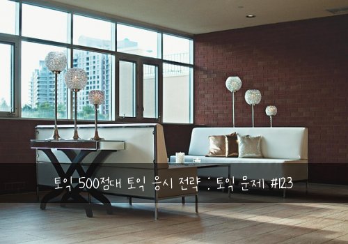 토익 500점대 토익 응시 전략 : 토익 문제 #123