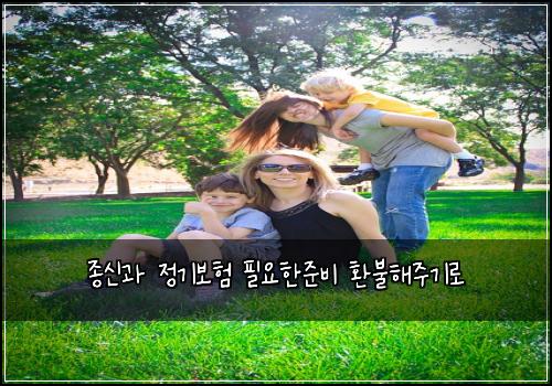 종신과 정기보험 필요한준비  환불해주기로