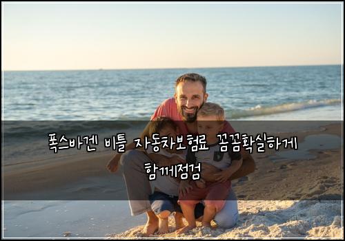 폭스바겐 비틀 자동차보험료 꼼꼼확실하게 함께점검