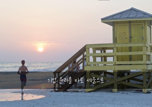 기업 윤리를 바로 세움으로