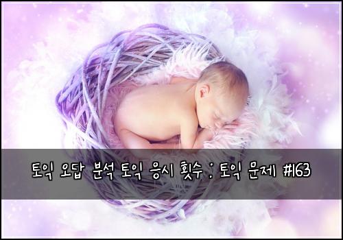 토익 오답 분석 토익 응시 횟수 : 토익 문제 #163