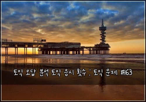 토익 오답 분석 토익 응시 횟수 : 토익 문제 #163