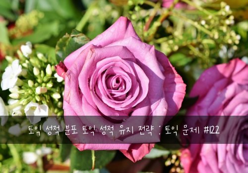 토익 성적 분포 토익 성적 유지 전략 : 토익 문제 #122