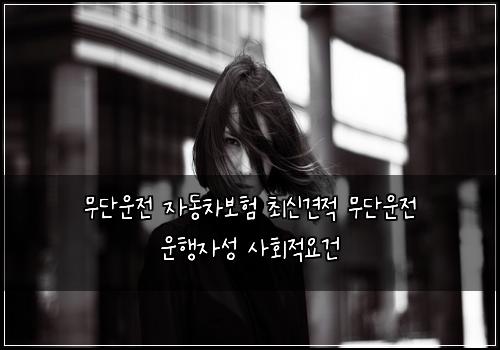 ๋ฌด๋จ์ด์ ์๋์ฐจ๋ณดํ ์ต์ ๊ฒฌ์ ๋ฌด๋จ์ด์ ์ดํ์์ฑ ์ฌํ์ ์๊ฑด
