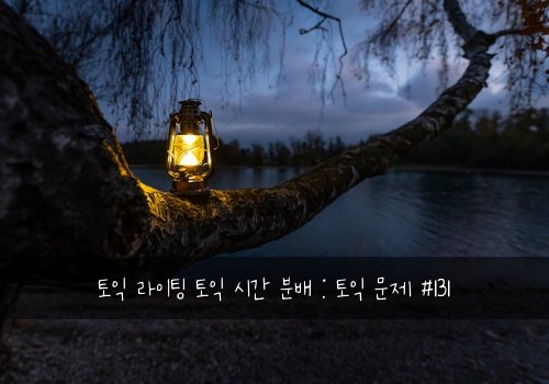 토익 라이팅 토익 시간 분배 : 토익 문제 #131